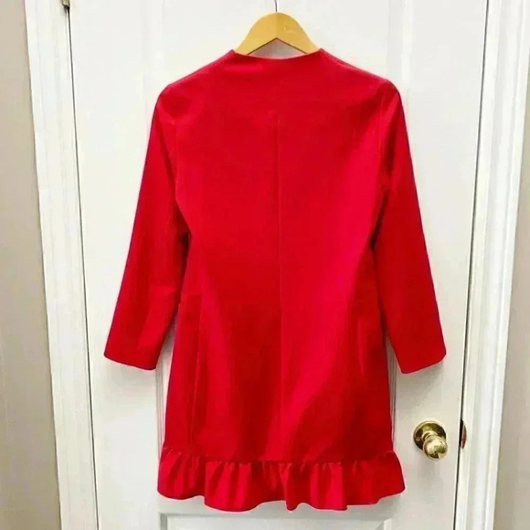Topshop Blazer Dress Ruffle Edge Long Sleeve
Mini Red Size 4 NWOT - Picture 4 of 16